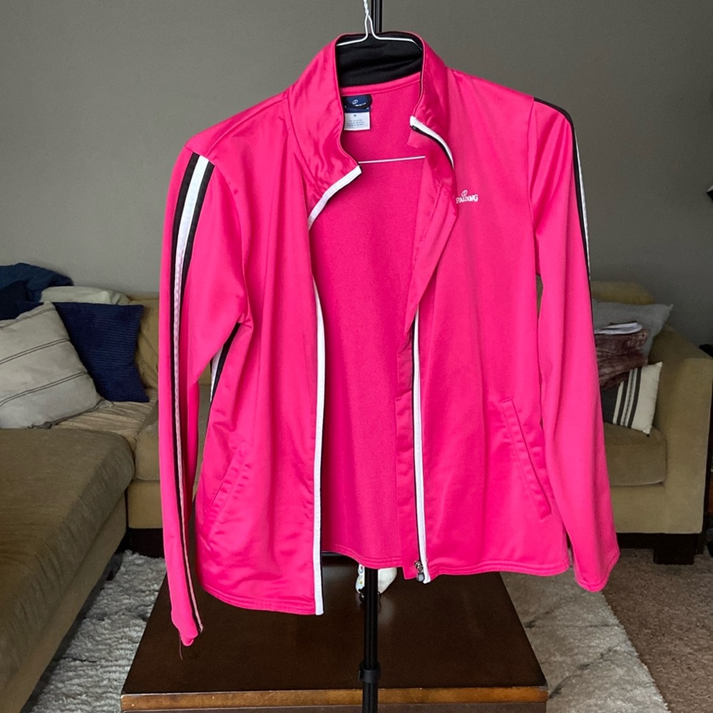 Spalding pink athletic jacket